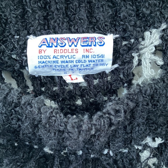 Vintage Answers by Riddles Inc 80s Shaggy Sweater - Picture 2 of 7